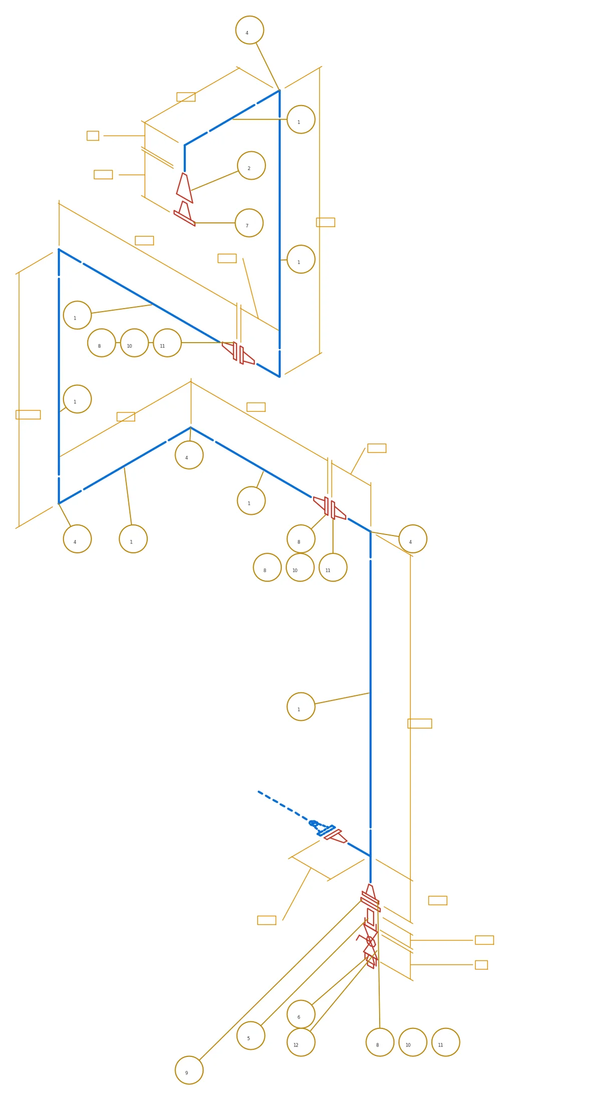 The same isometric after the layout workflow, with no collisions