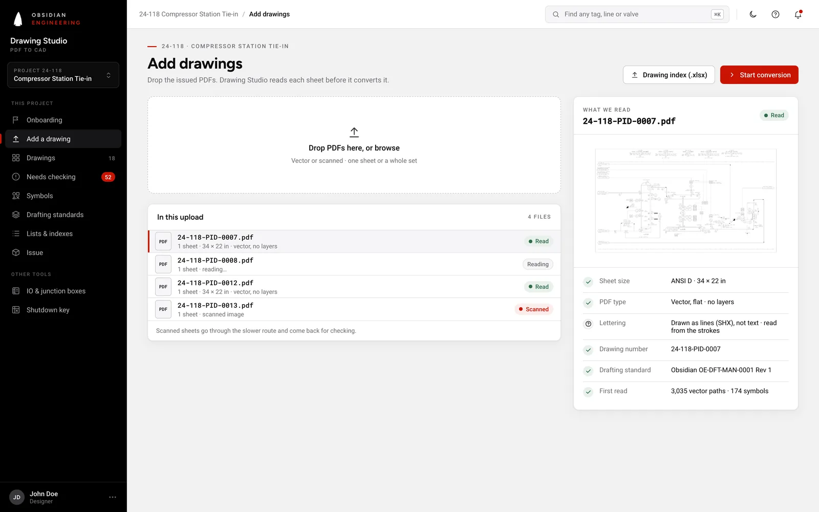 Drawing Studio: adding the issued PDFs